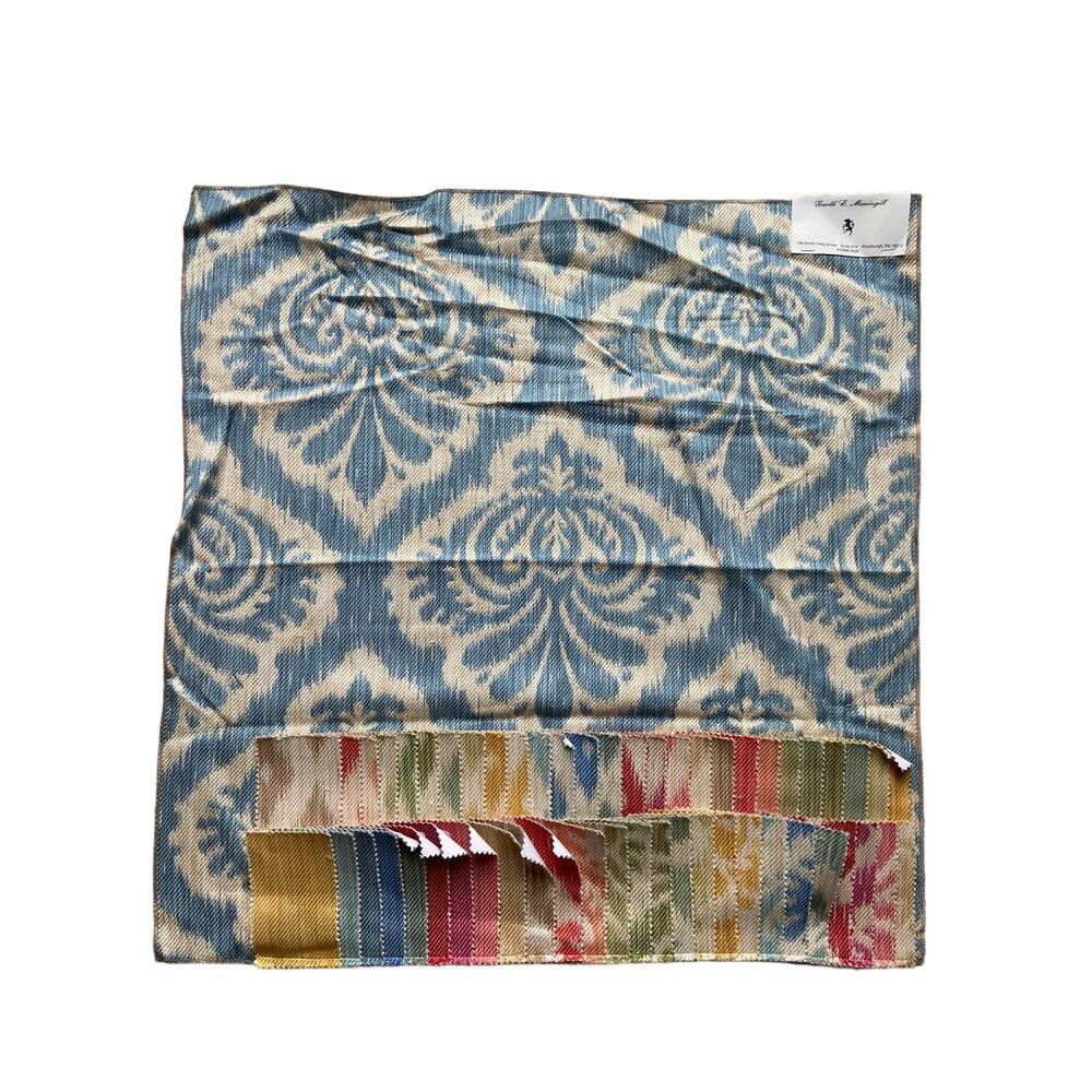 Brunschwig & Fils "Durbar Tait Strie" fabric vintage swatch 26 x 27